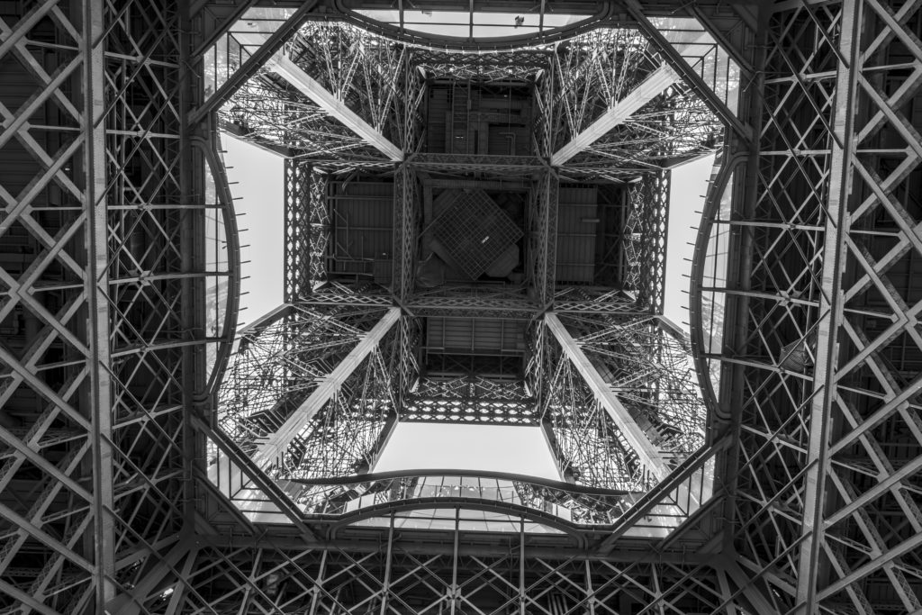Looking up the Effil Tower